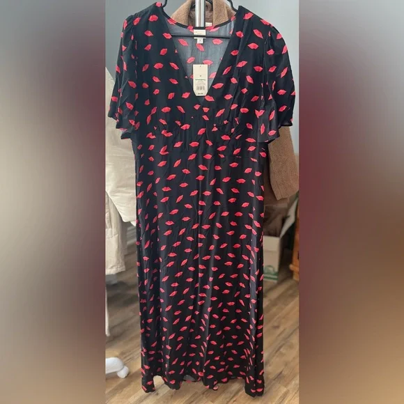 a new day Black Dress with Red Pattern - Picture 1 of 3